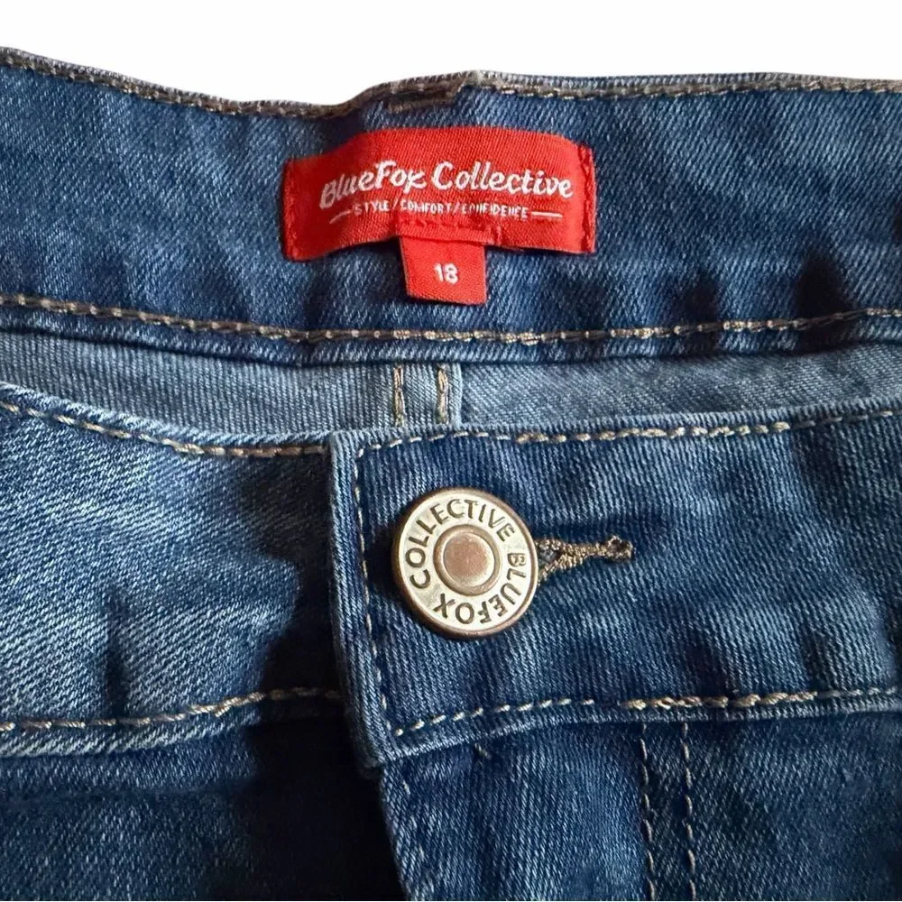 BlueFox Collective Scalloped Hem Embroidered Wide Crop 18